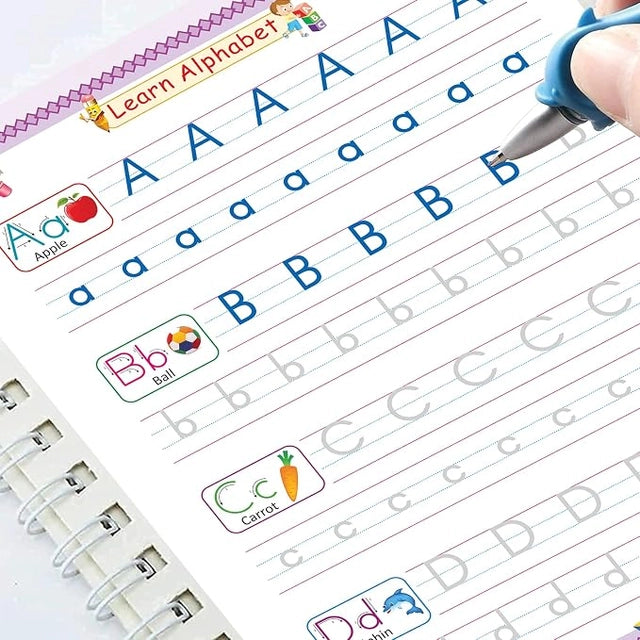 Reusable Handwriting Practice Set for Kids with Magic Pen